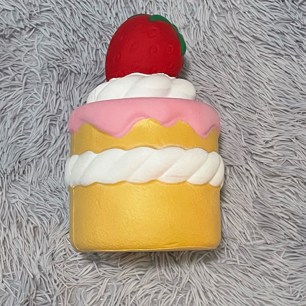 Large Strawberry Cake Squishy Squishable Toy - Picture 3 of 8